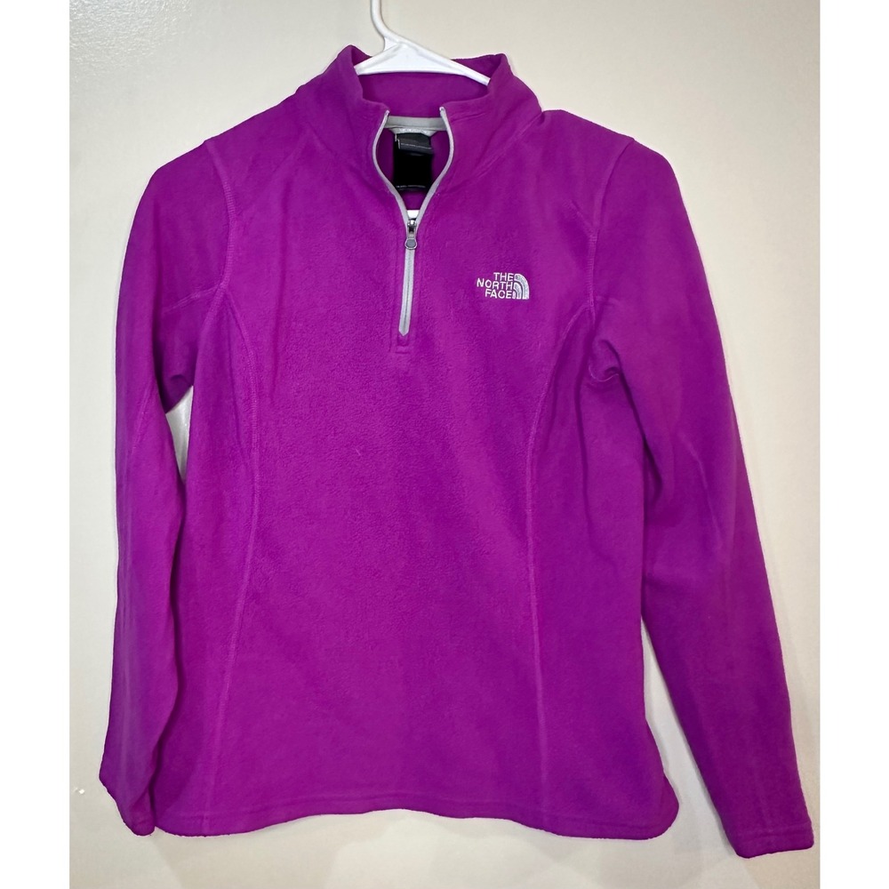 The North Face Women's TKA‎ 100 Glacier 1/4 Zip Fleece Pullover Purple Small